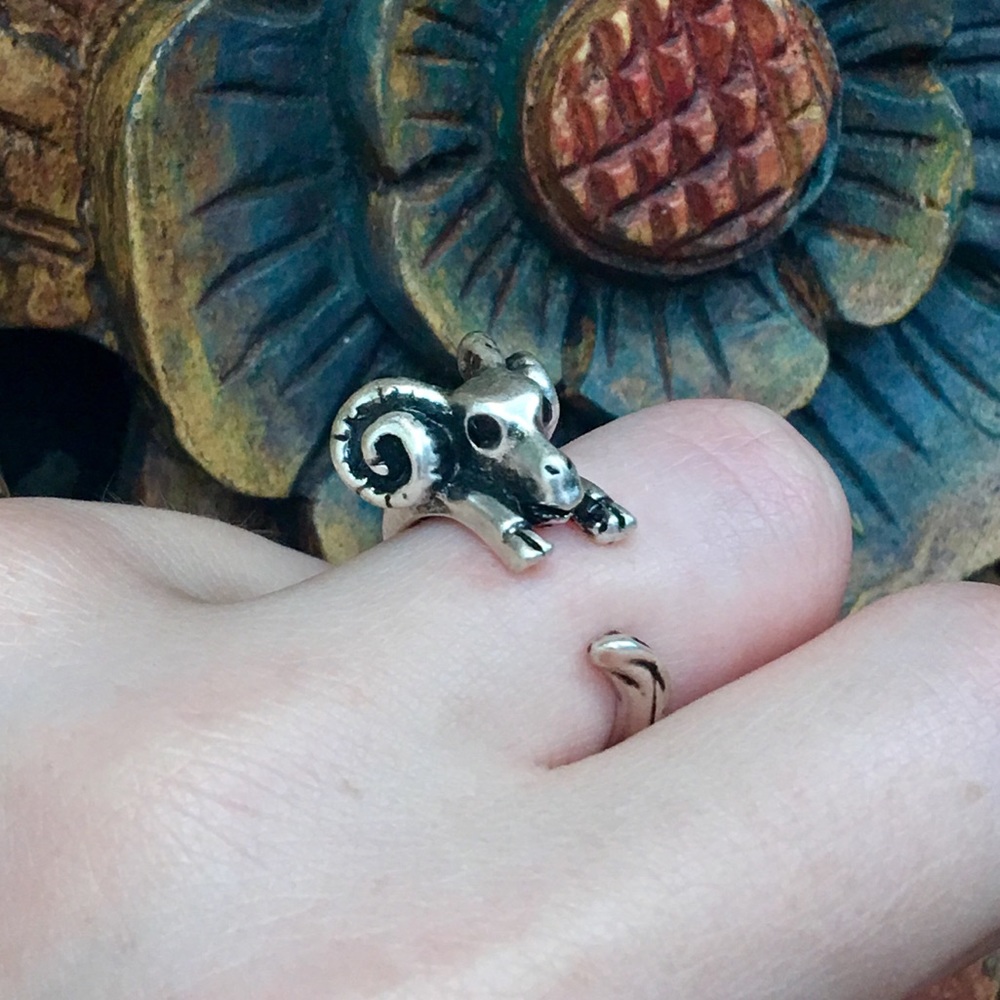 Silver Ram Ring